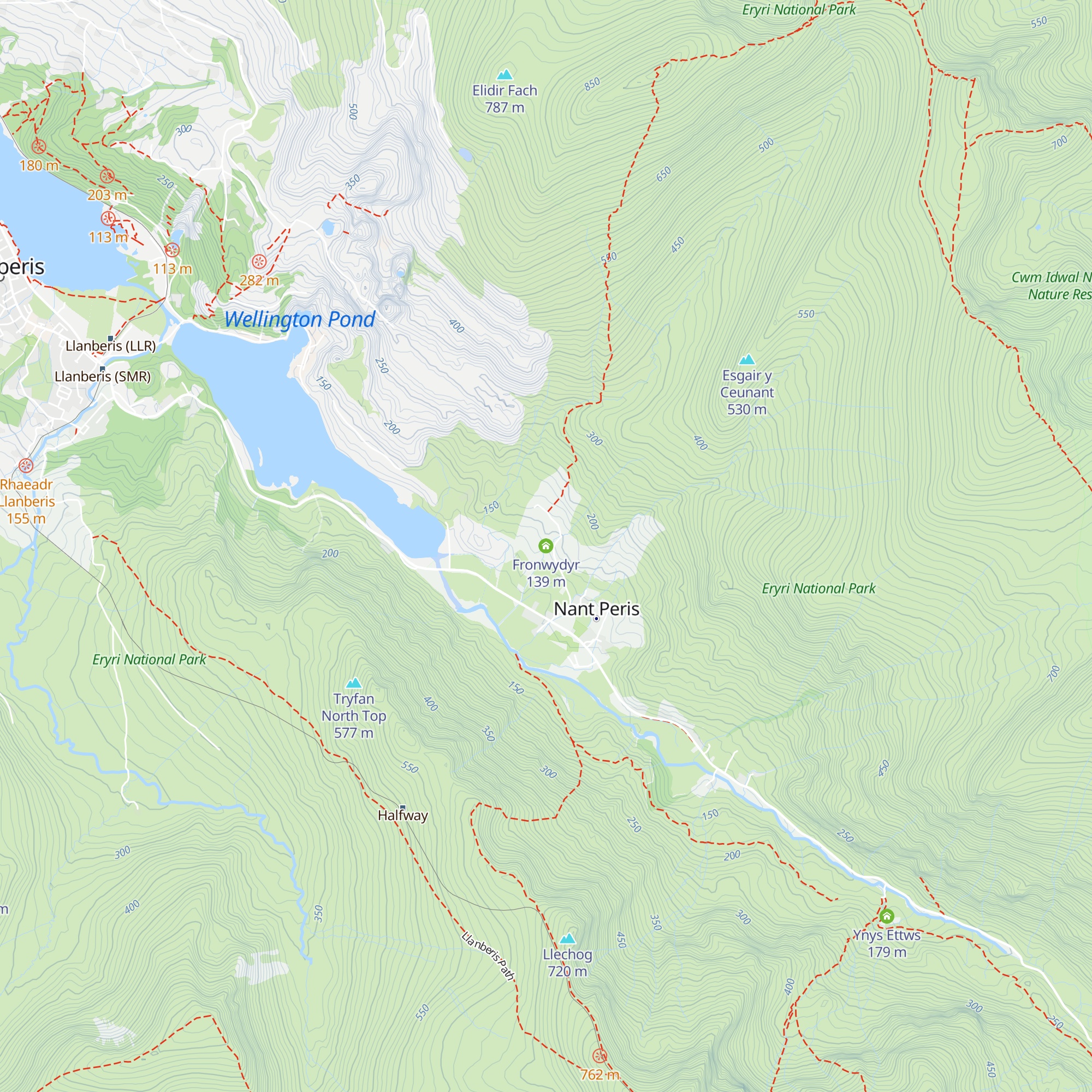 Fronwydyr map