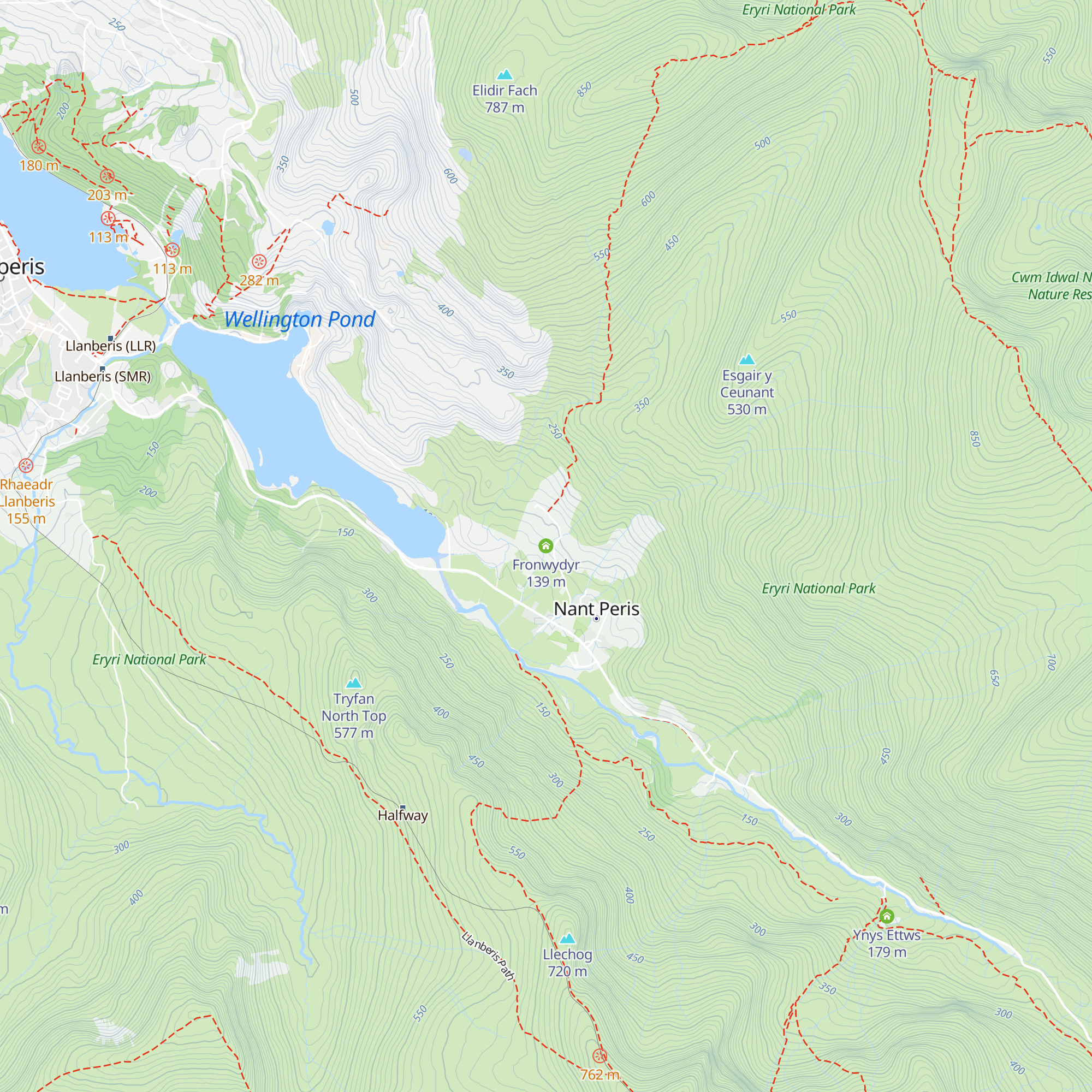 Fronwydyr map