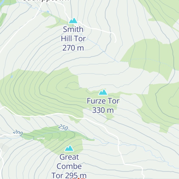Map of Boulters Tor
