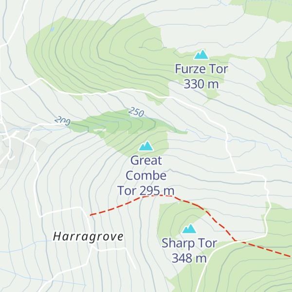 Map of Great Combe Tor