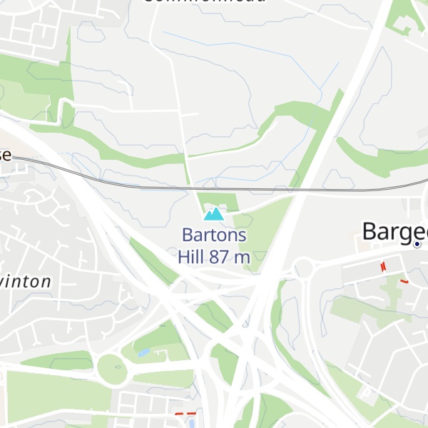 Map of Bartons Hill