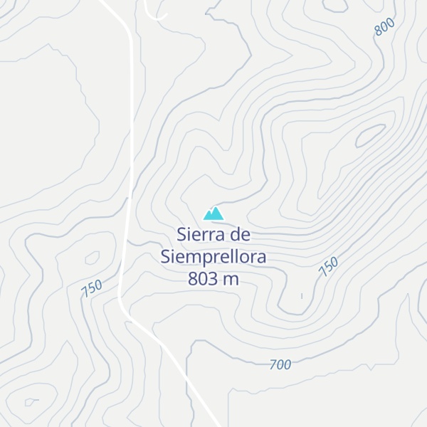 Map of Sierra de Siemprellora