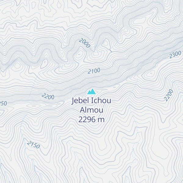 Map of Jebel Ichou Almou