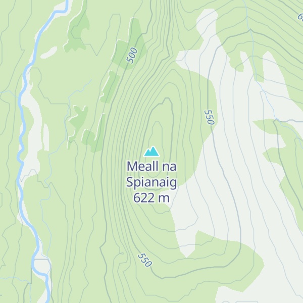 Map of Meall na Spianaig