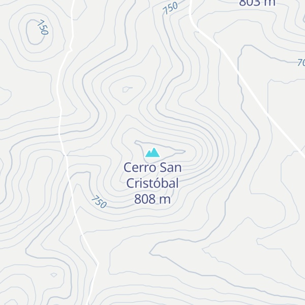 Map of Cerro San Cristóbal