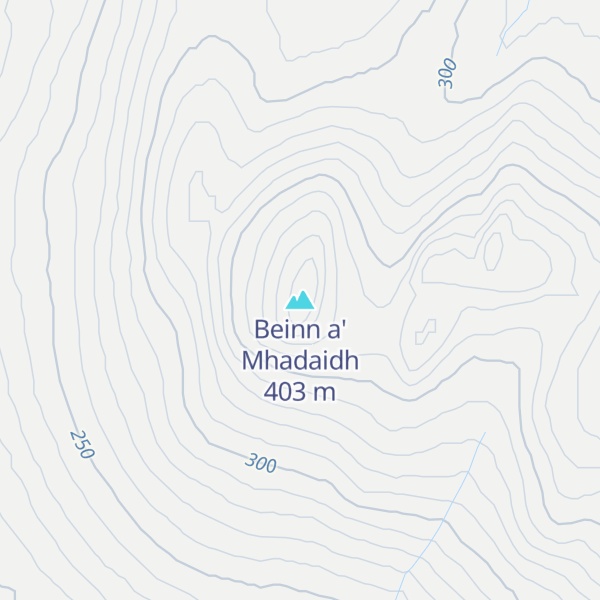 Map of Beinn a' Mhadaidh