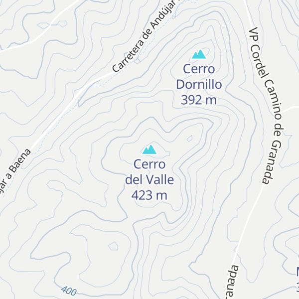 Map of Cerro del Valle