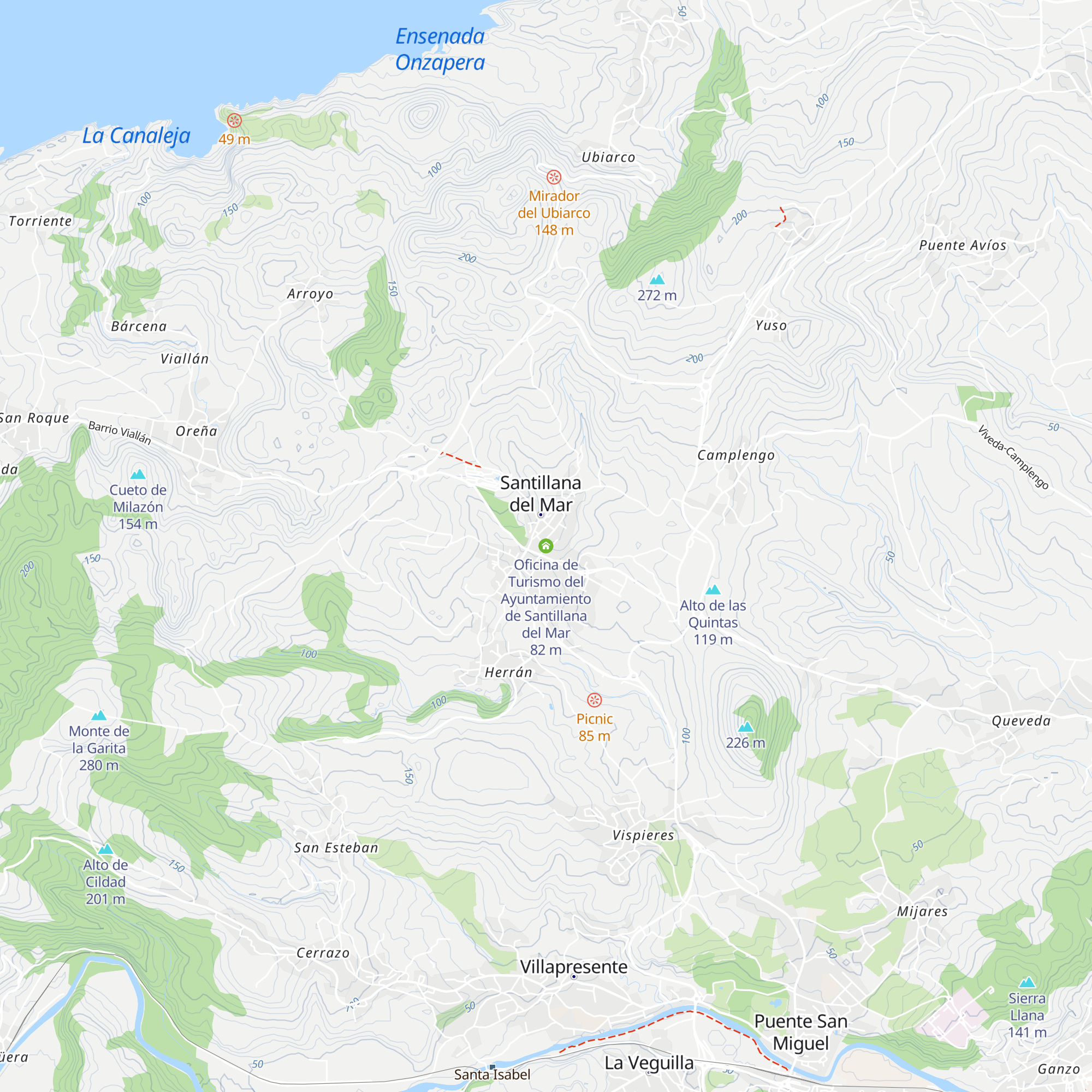 Oficina de Turismo del Ayuntamiento de Santillana del Mar map