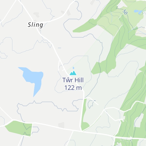 Map of Tŵr Hill
