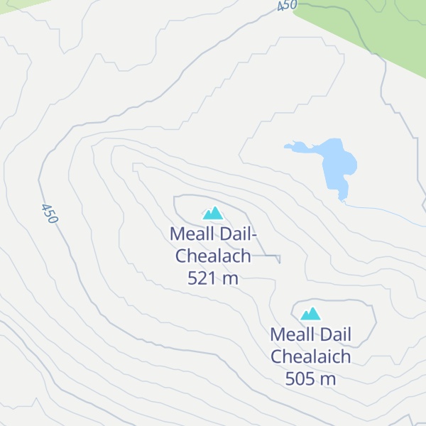 Map of Meall Dail-Chealach