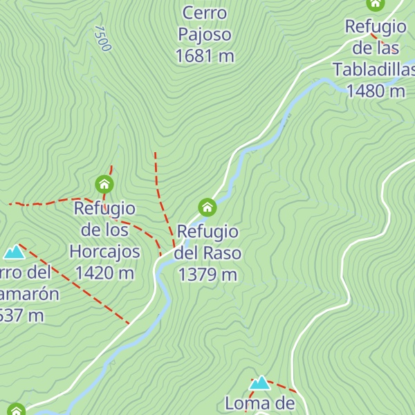 Map of Refugio del Raso