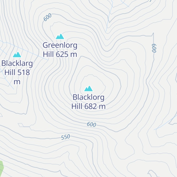 Map of Blacklorg Hill