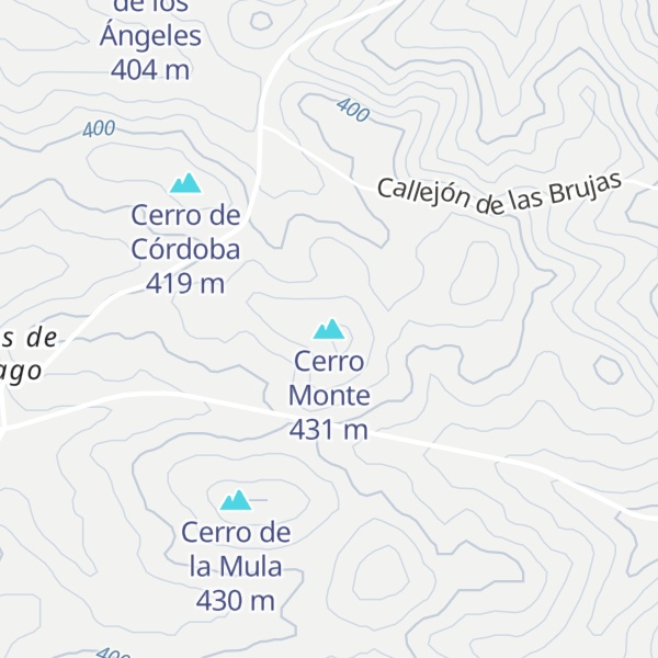 Map of Cerro Monte