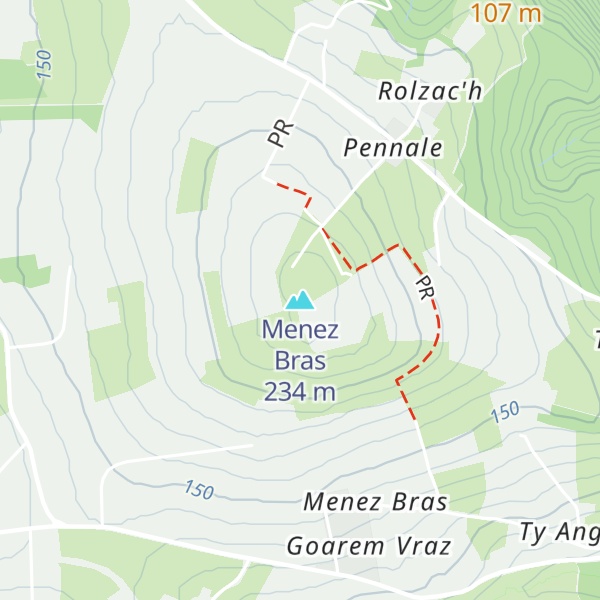 Map of Menez Bras