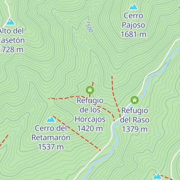 Map of Refugio de los Horcajos