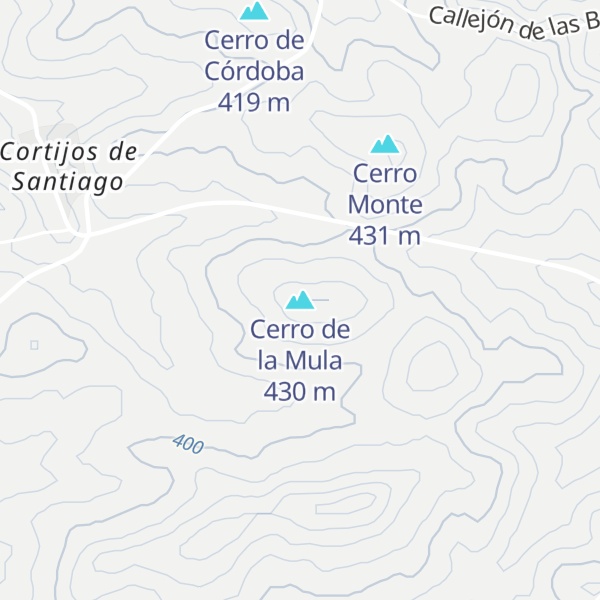 Map of Cerro de la Mula