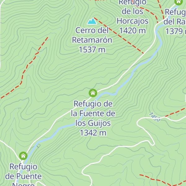 Map of Refugio de la Fuente de los Guijos