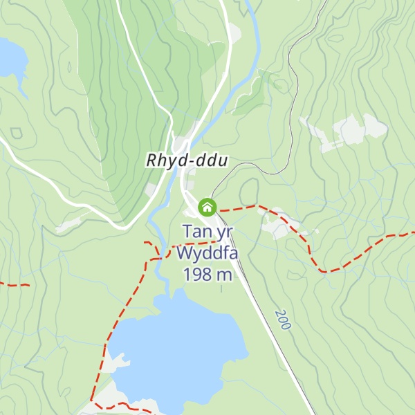 Map of Tan yr Wyddfa