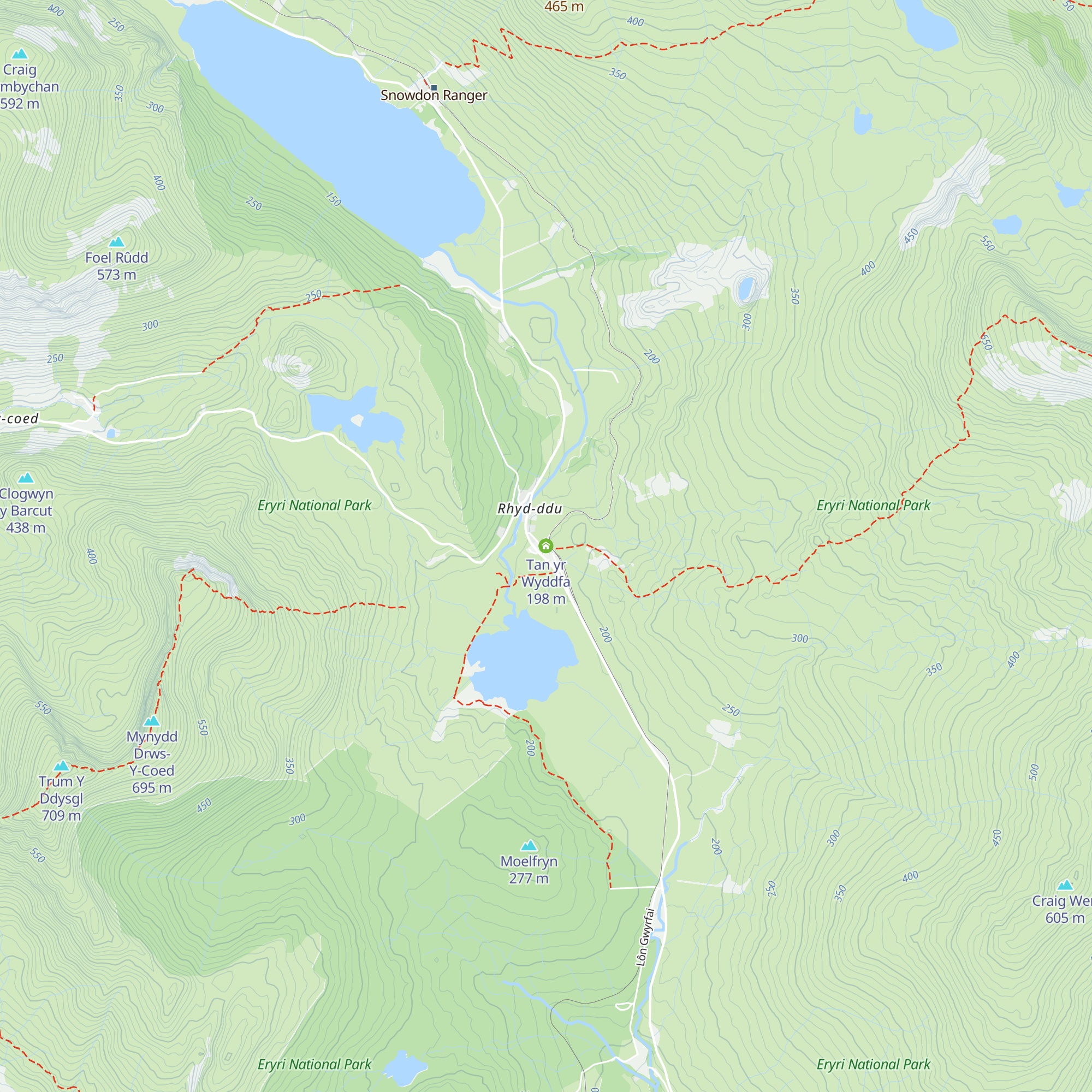 Tan yr Wyddfa map
