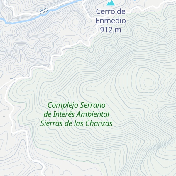 Map of Sierra de las Chanzas