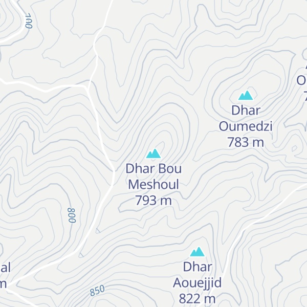 Map of Dhar Bou Meshoul