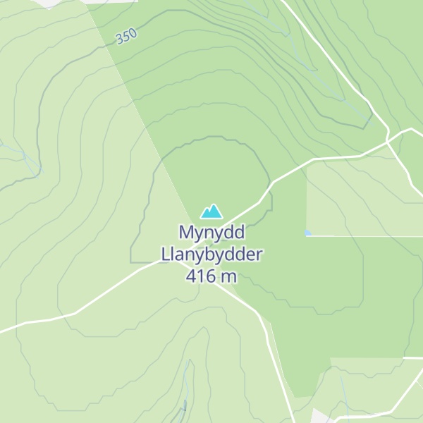 Map of Mynydd Llanybydder