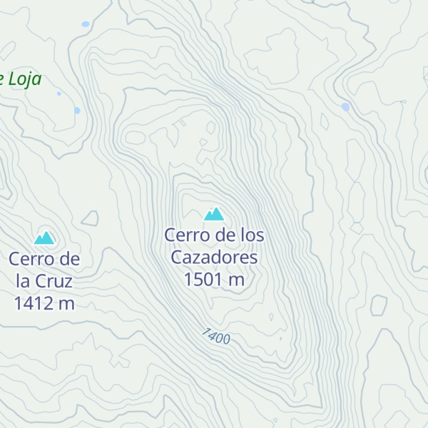 Map of Cerro de los Cazadores
