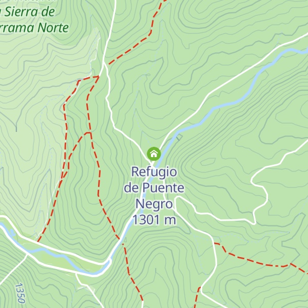 Map of Refugio de Puente Negro