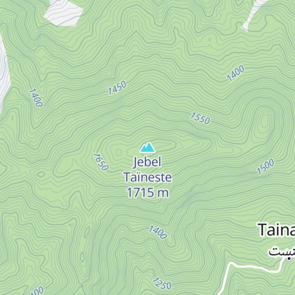 Map of Jebel Taïneste