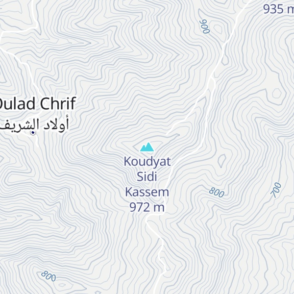 Map of Koudyat Sidi Kassem