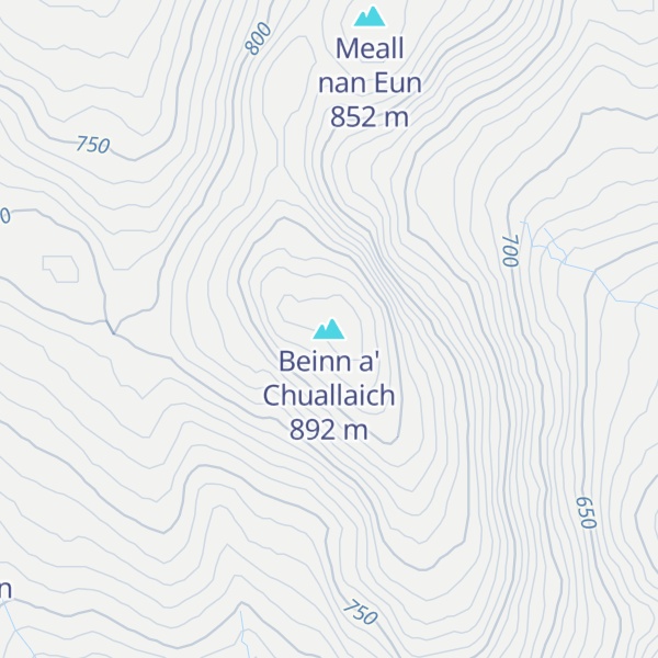 Map of Beinn a' Chuallaich