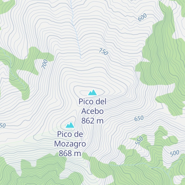 Map of Pico del Acebo