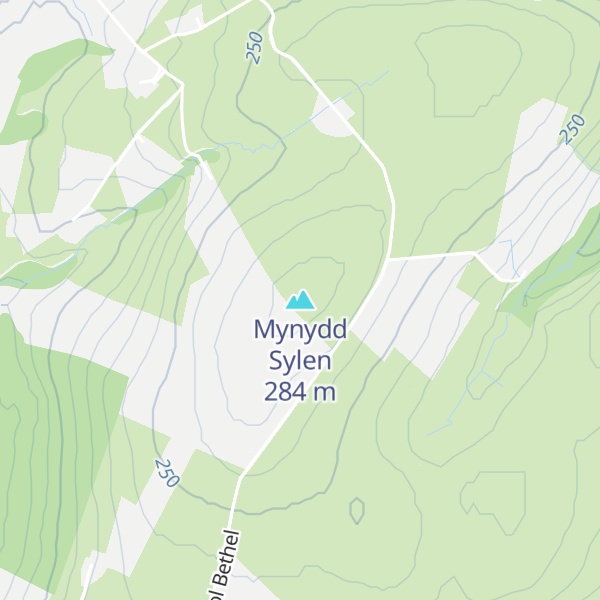 Map of Mynydd Sylen