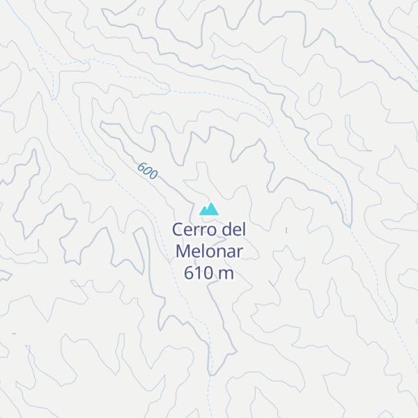 Map of Cerro del Melonar