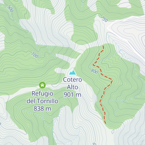 Map of Cotero Alto