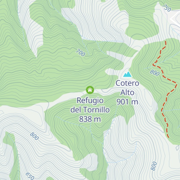 Map of Refugio del Tornillo