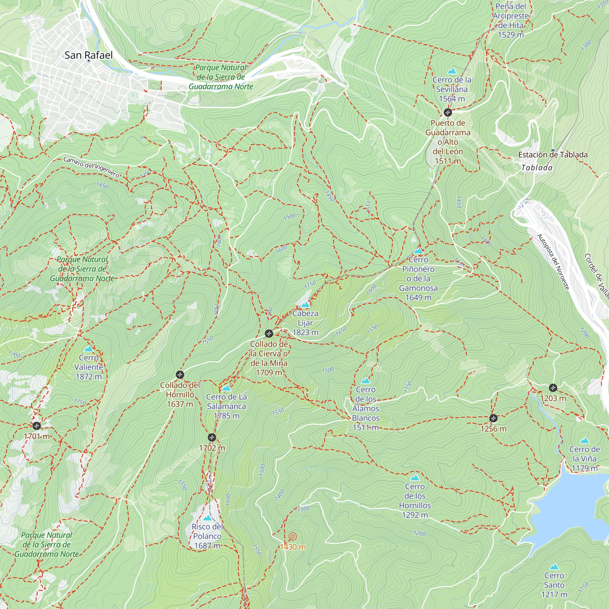 Refugio Cabeza Lijar map