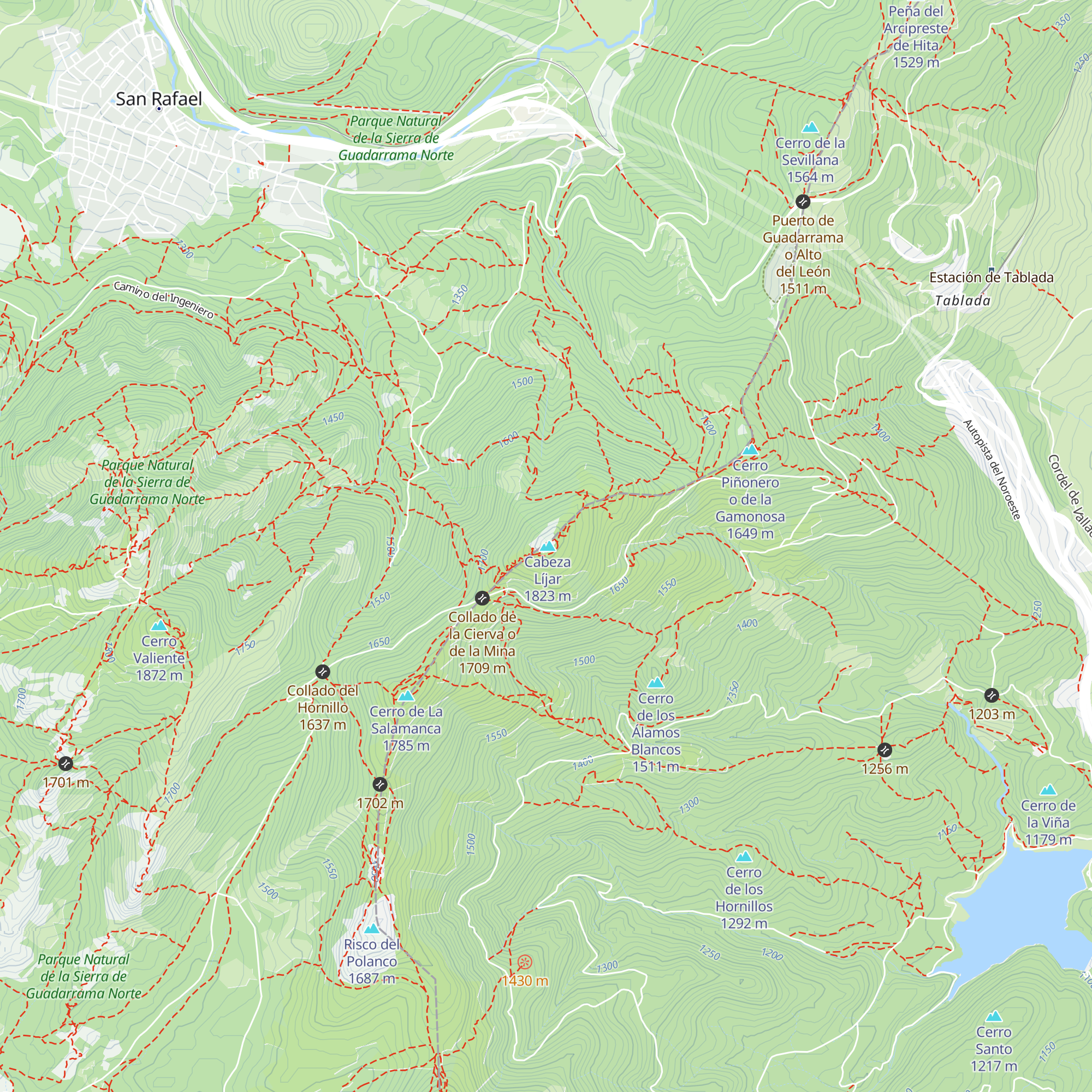 Refugio Cabeza Lijar map