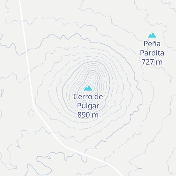 Map of Cerro de Pulgar