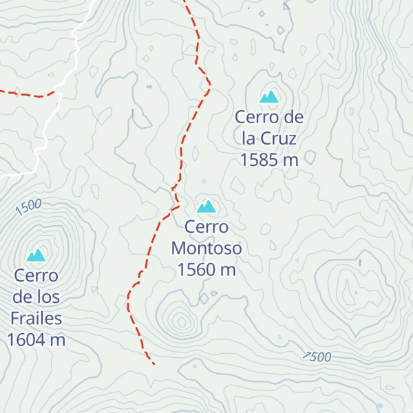 Map of Cerro Montoso