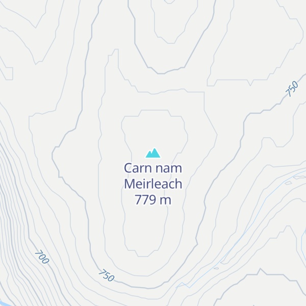 Map of Carn nam Meirleach
