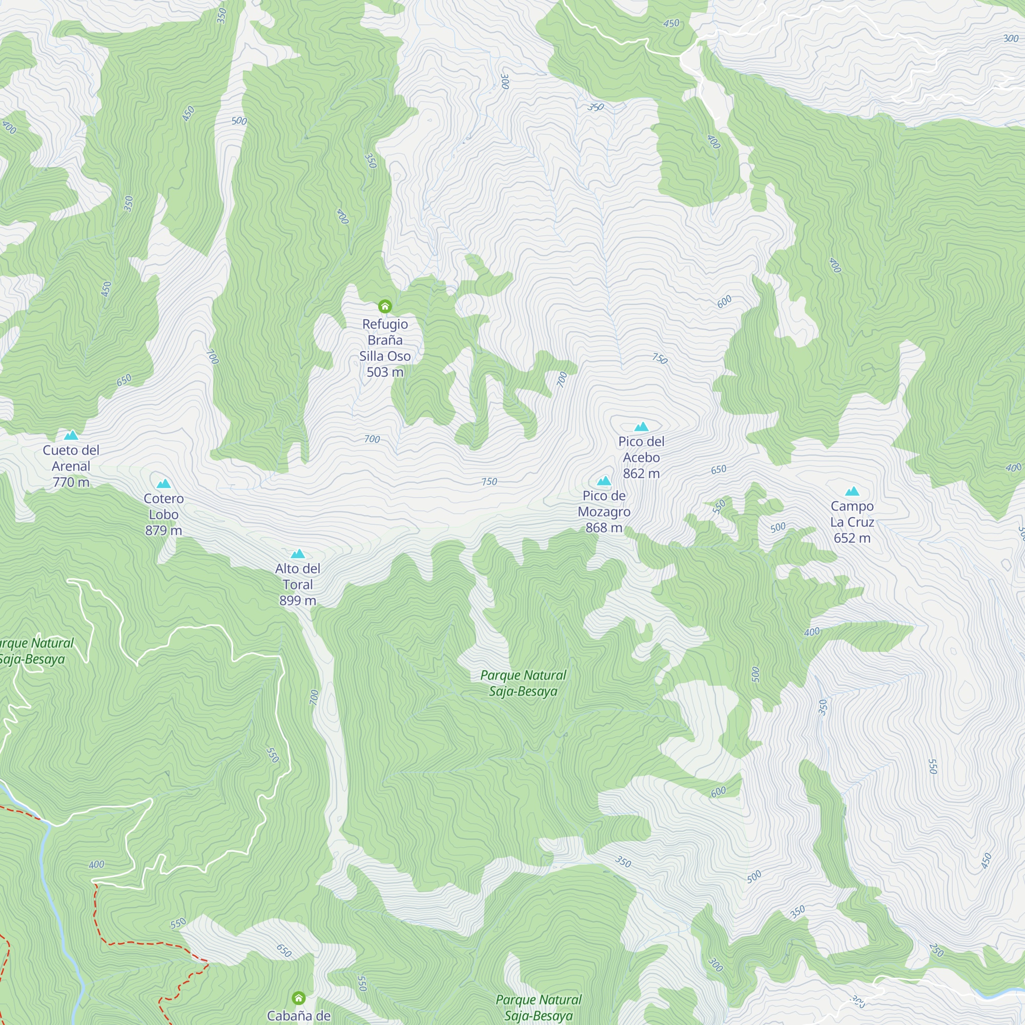 Refugio Portillo Toral map