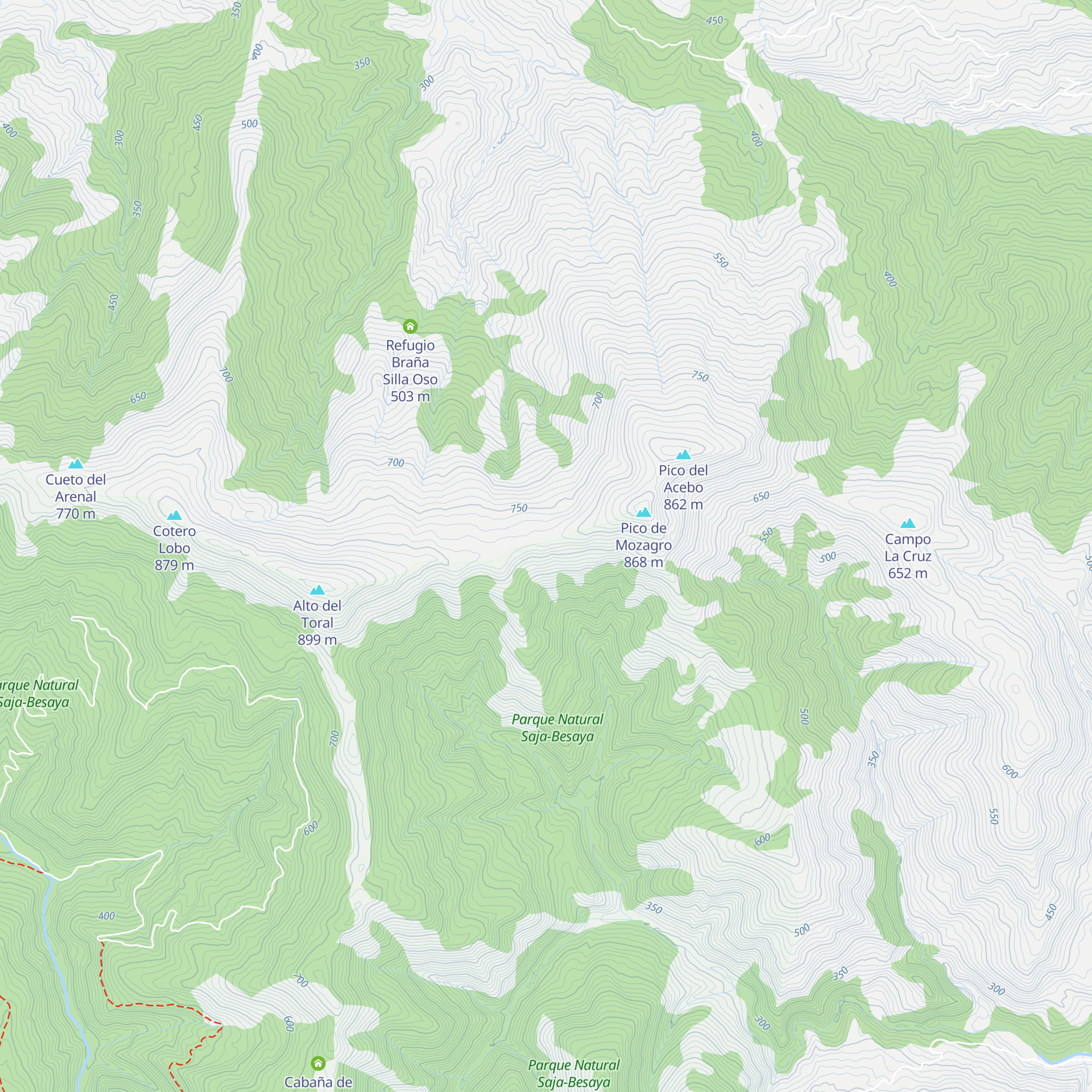 Refugio Portillo Toral map