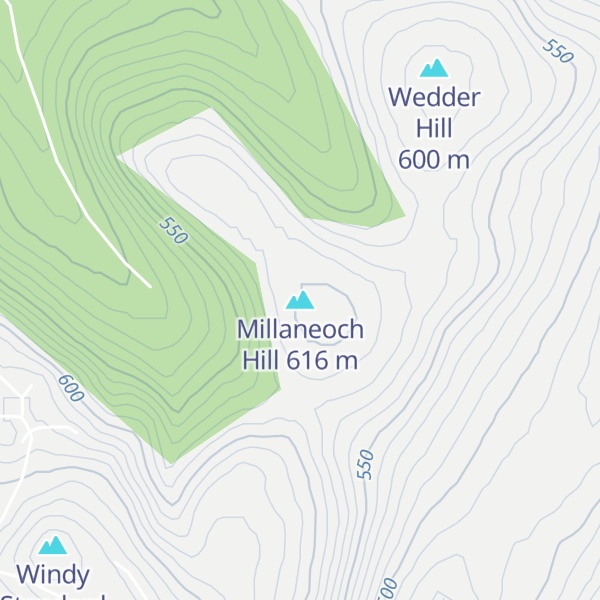 Map of Millaneoch Hill