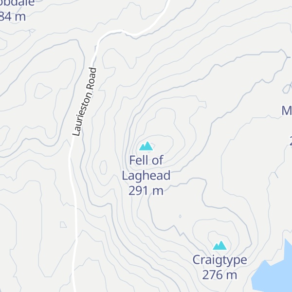 Map of Fell of Laghead