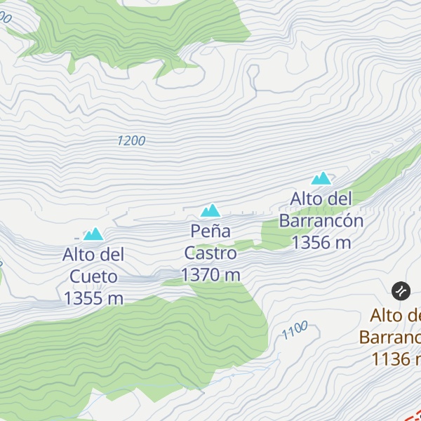 Map of Peña Castro