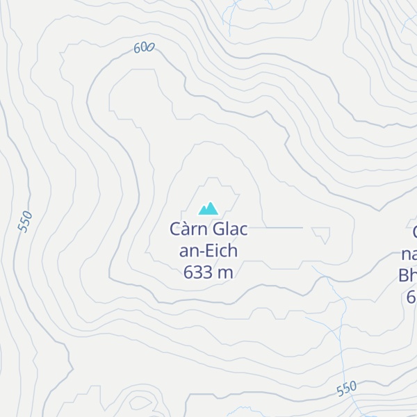 Map of Càrn Glac an-Eich