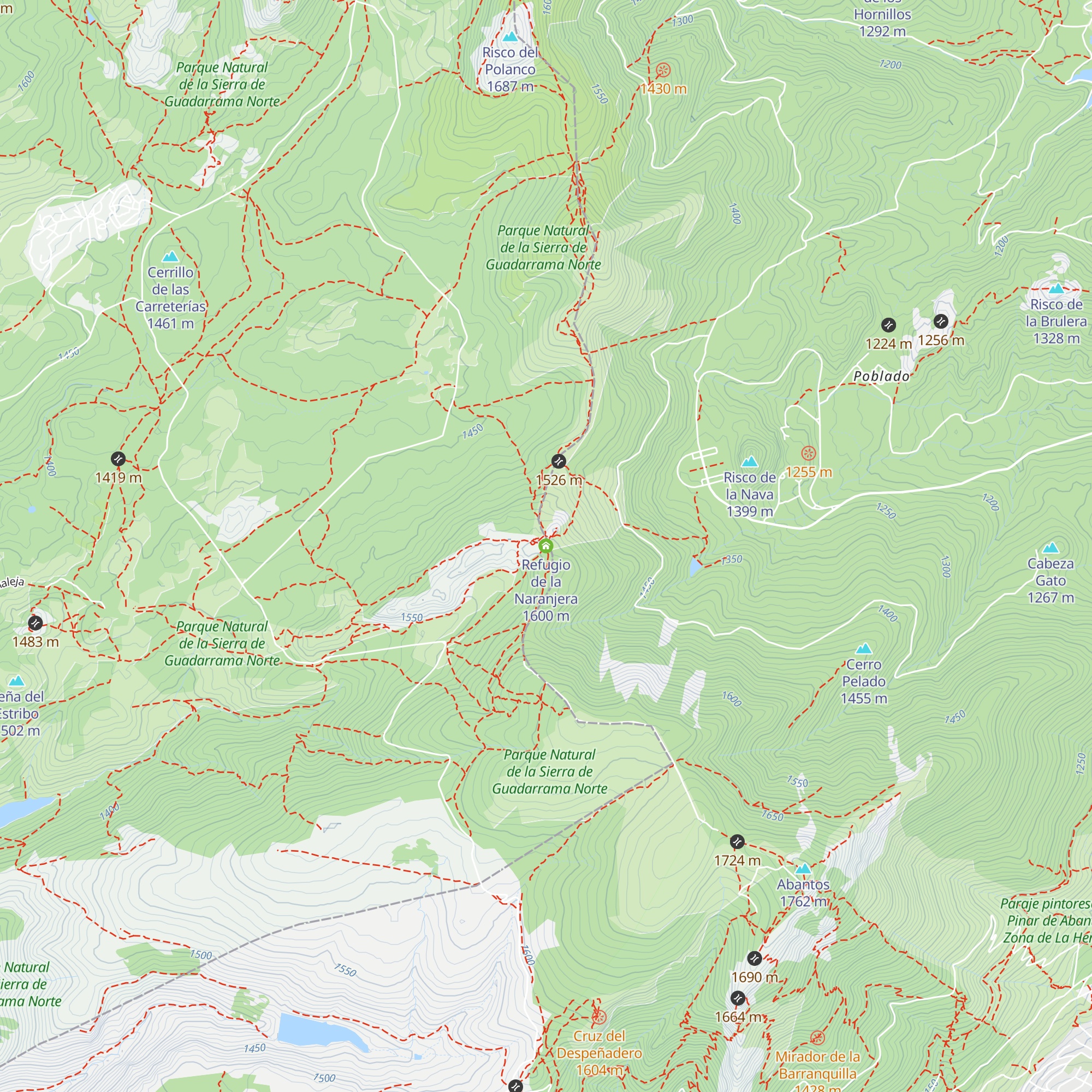 Refugio de la Naranjera map