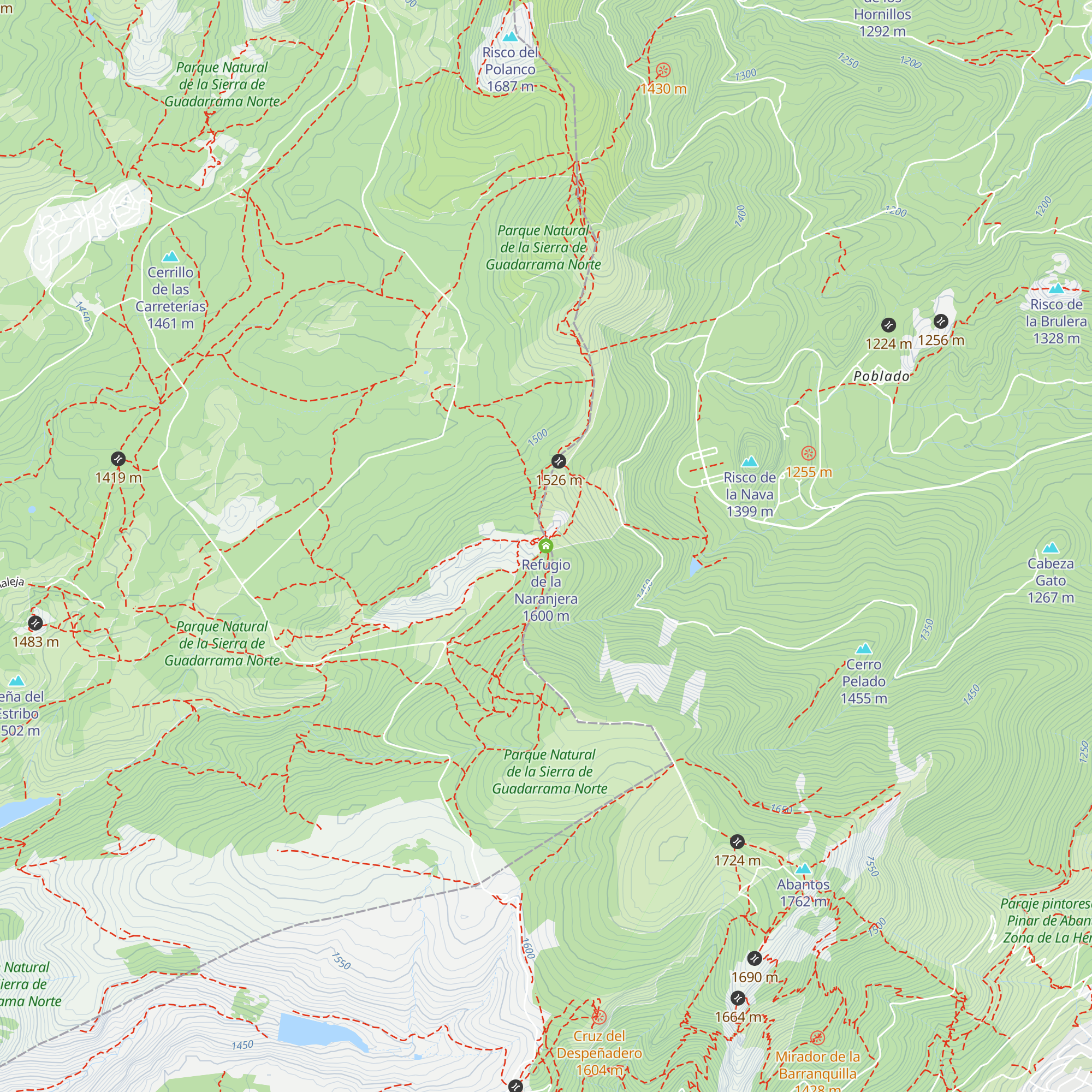 Refugio de la Naranjera map