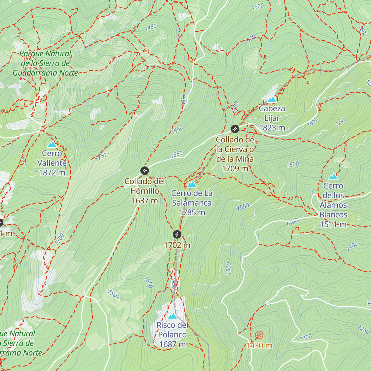 Refugio La Salamanca map